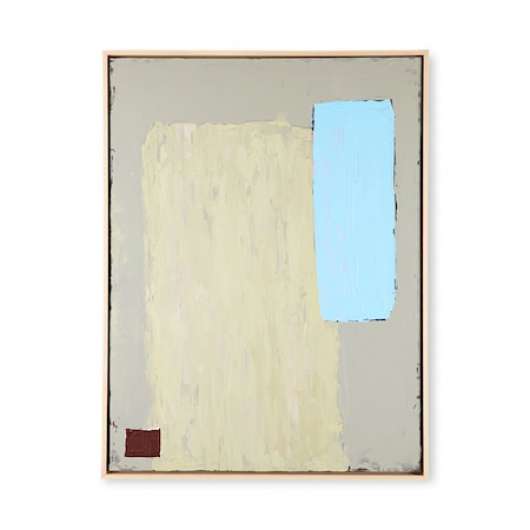 Abstract Målning Pistachio/blue 60x80cm