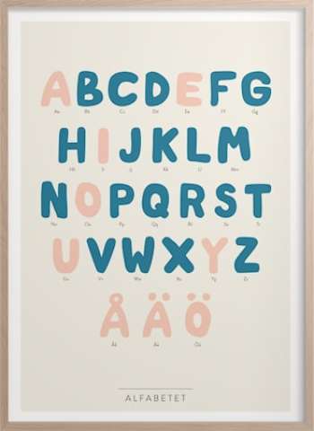 Alfabetet Poster 30x40 cm