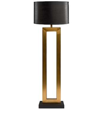 AREZZO floor lamp antique brass/black