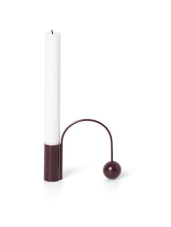 Balance Candle Holder - Dark Aubergine