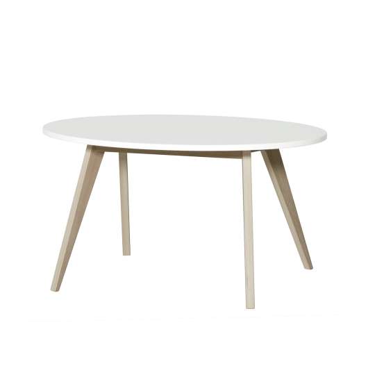 Barnbord PingPong Wood vit/ ek, Oliver Furniture