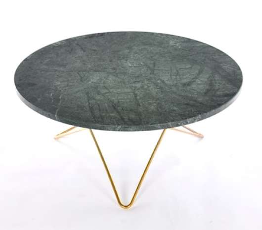 Big O table matbord Green indio/brass