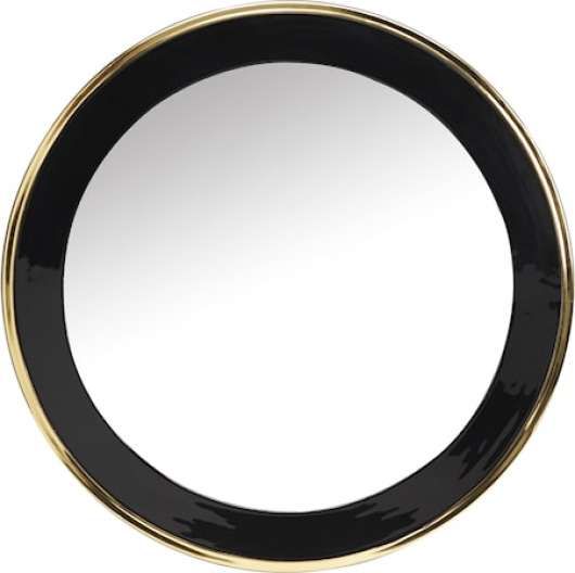 Blanka spegel Svart/guld 71cm
