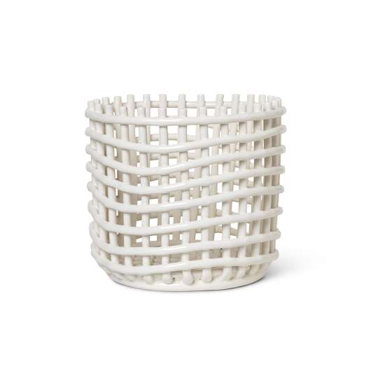 Ceramic Basket Large Off-White, Ferm Living