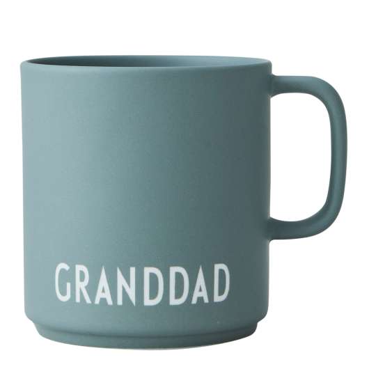Design Letters - Favourite Cup med öra  Granddad Grön