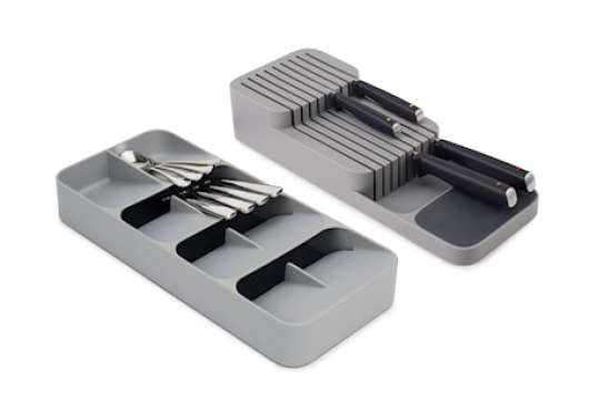 DrawerStore 2 pk Large Cutlery & Knife Organizer Set
