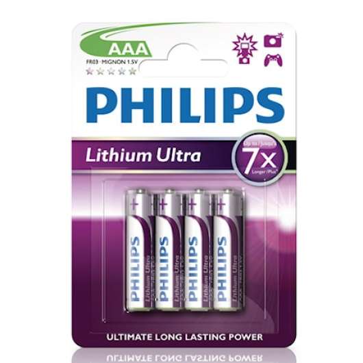 Fashion Ultra Lithium AAA FR03 4-pack