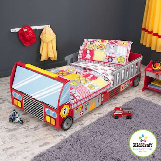 Fire truck barn sängkläder