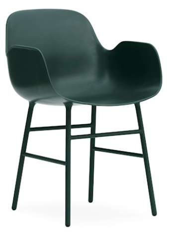 Form Karmstol stål - Grön