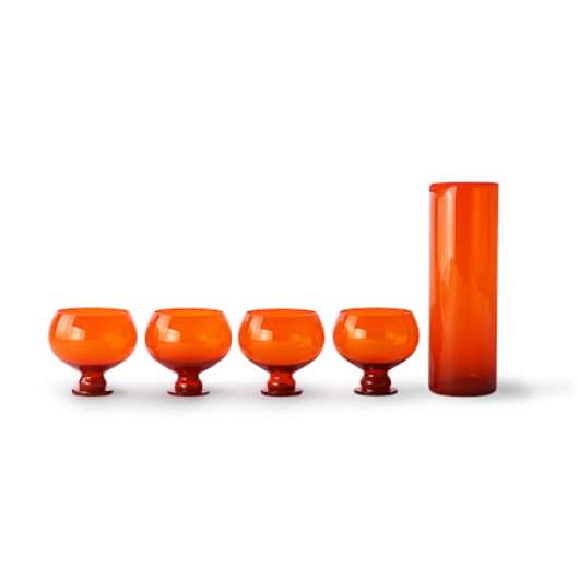 Funky Orange Glas set