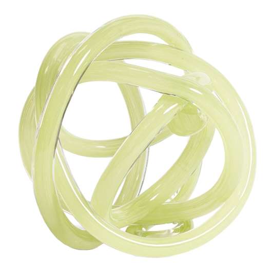 Glasskulptur Knot No 2 L Ljusgrön