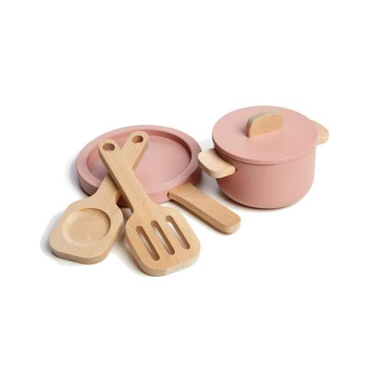 Köksredskap barn trä rosa, Flexa TOYS