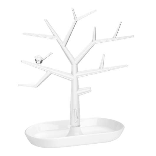Koziol - pi:p Smyckesträd Medium Crystal Clear/Cotton White