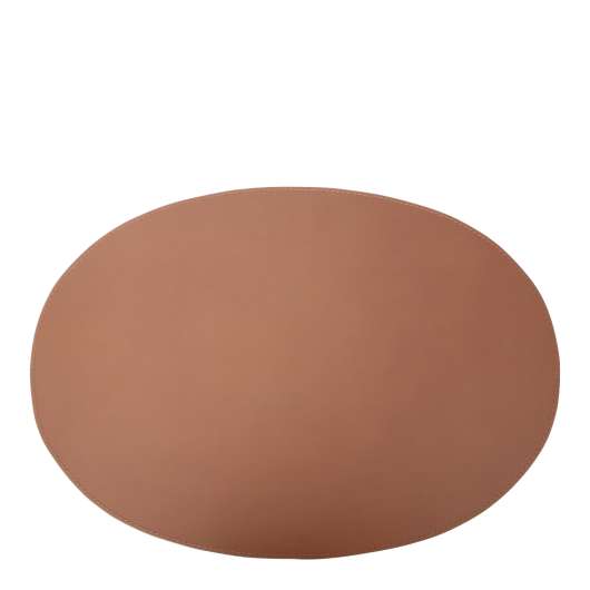Leather Tablett Oval 34x47 cm Cognac