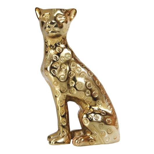 Leopard Ljusstake 18 cm Guld