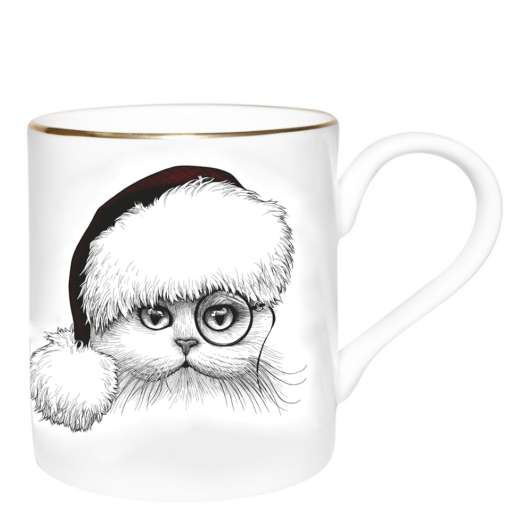 Magesic Mug Santa Cat Monocle