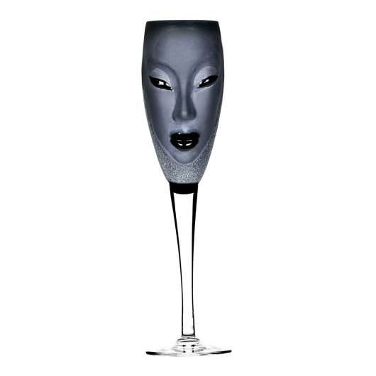 Målerås Glasbruk - Electra Champagneglas 25 cm Svart
