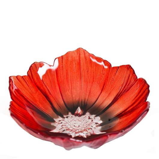 Målerås Glasbruk - Poppy Skål 14 cm Röd