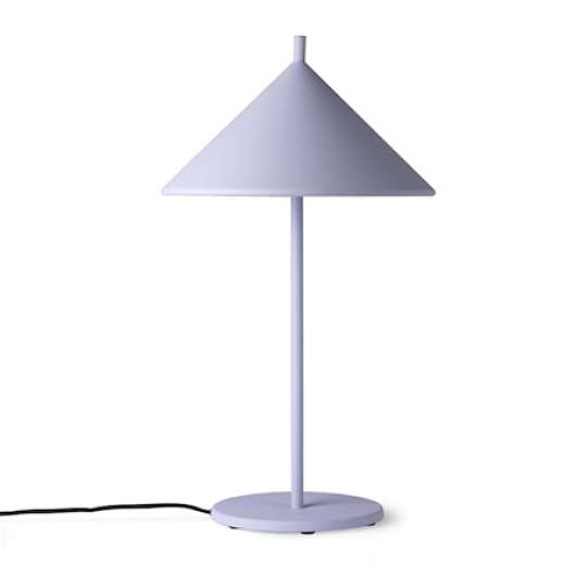 metal triangle table lamp M matt lilac