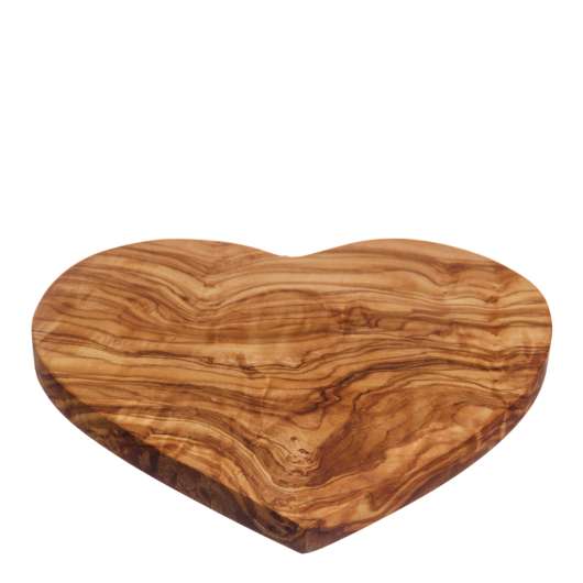 Naturally Med - Skärbräda Oliv hjärta 21 cm