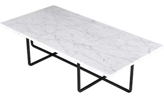 Ninety Table XL - Carrara marmor/svartlackerad metallstomme H40 cm
