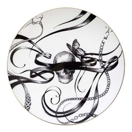 Perfect Plate Swirly Masked Skull 21 cm