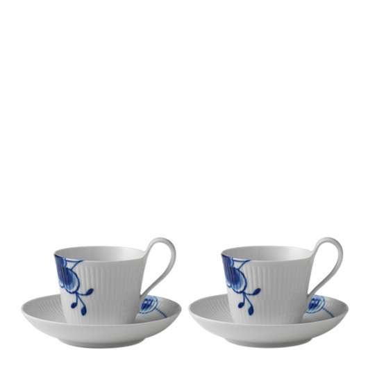 Royal Copenhagen - Blue Fluted Mega Kaffegods 25 cl högt handtag 2-pack