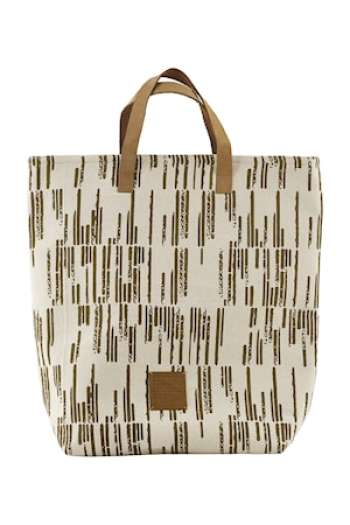 Shopping bag, Row, Sand, 41x38 cm
