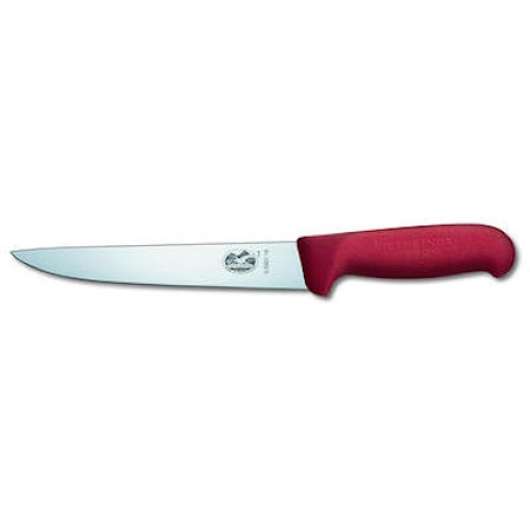 Styckningskniv Rak knivrygg Fibroxhandtag Röd 18 cm
