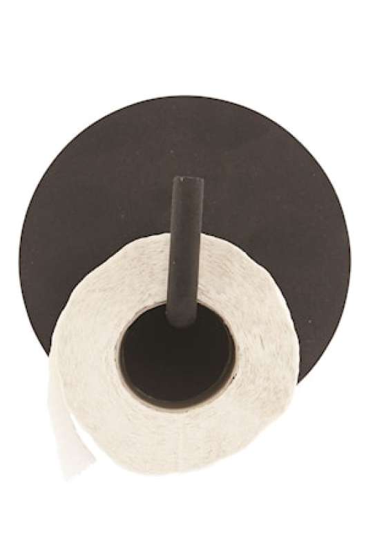 Toalettpappershållare Text 12,5 cm Svart