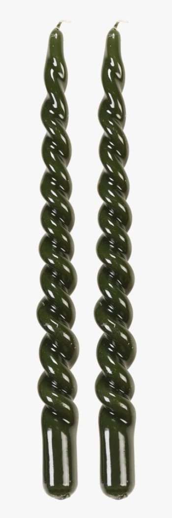 Twisted stakelys GLOSS kronljus grön