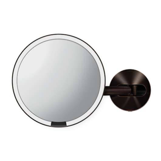 Väggmonterad Sensor Spegel Mörk Brons 20 cm