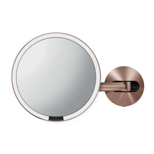 Väggmonterad Sensor Spegel Roséguld 20 cm