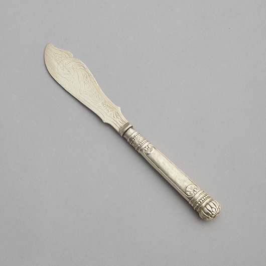Vintage - Fiskkniv i Nysilver