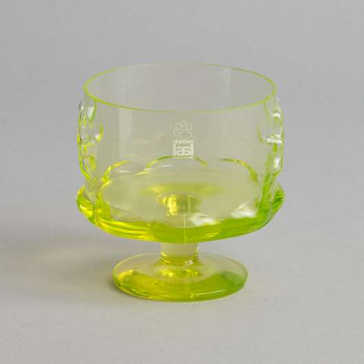 Vintage - SÅLD "Paukkurauta" Glas på Fot 8 st