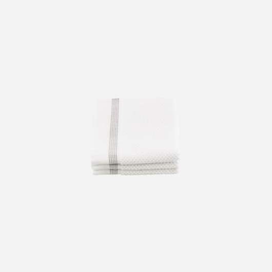 Wash cloth Vit med Grå ränder 2-pack 30x30 cm