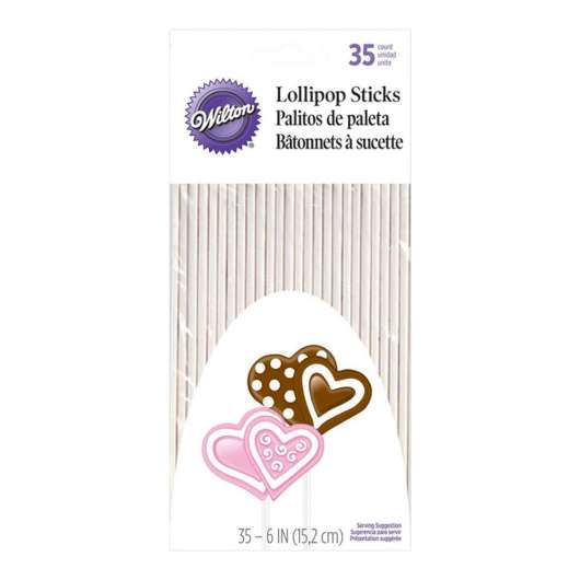 Wilton - Lollipop pinnar långa 35-pack