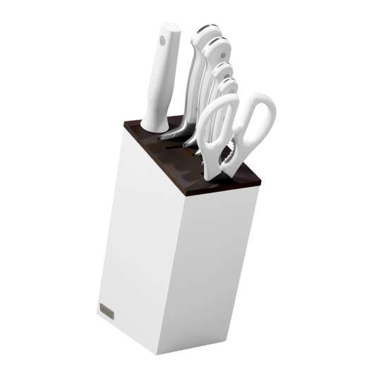 Wüsthof - Classic White Knivblock 6 delar med Brödkniv